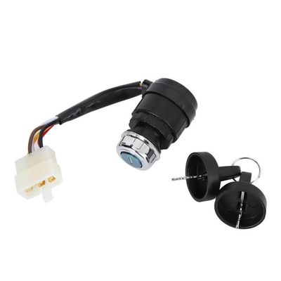 Interrupteur à Clé De Contact 5 Broches - Yctze Contacteur Allumage Moto 50-250CC Avec 2 Clés, Compatible Dune Buggy Go Kart