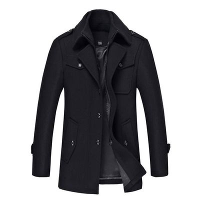 Manteau Femme Hiver – Laine épaisse – Coupe Trench élégant – Mi-long – Coupe-vent – Pour Automne Et Hiver