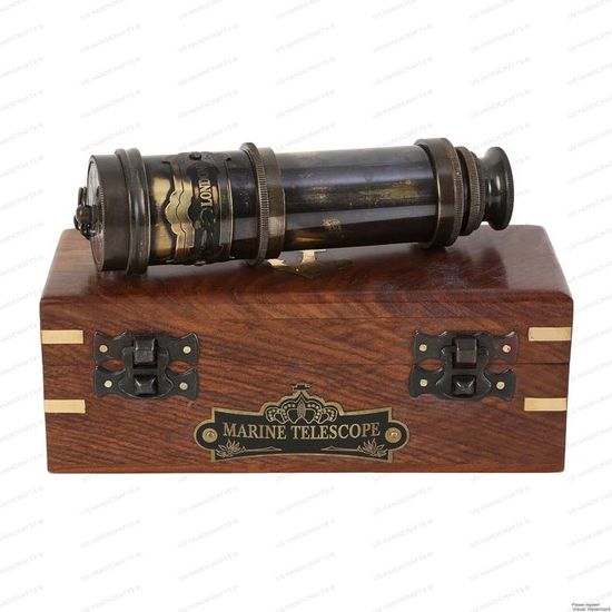 Télescope fonctionnel | Fabriqué en laiton | Optique en verre et fort Télescope fonctionnel | Fabriqué en laiton | Optique en verre et fort