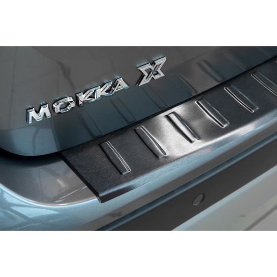 Protection de seuil de coffre chargement en acier noir pour Opel Mokka 2012-2016
