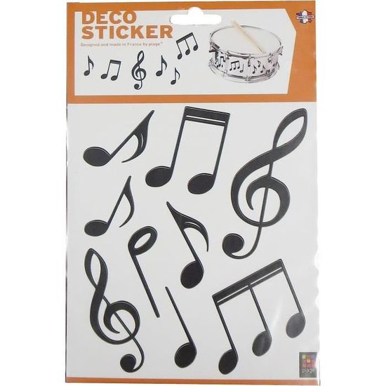 Autocollant Notes De Musique - 18x11cm, Vinyle | Déco Voiture, Mur, Ordinateur - Design Unique