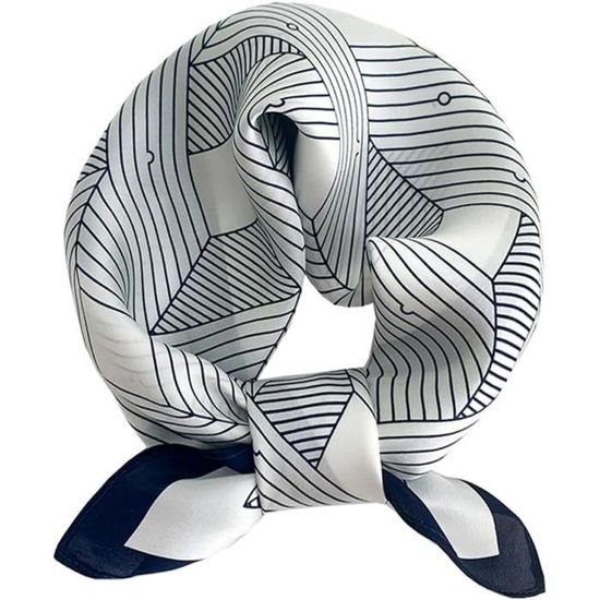 Femme Foulard Soie Ressentir Echarpe Carré En Satin Bandanas Cheveux Bandeau Mouchoir Echarpes