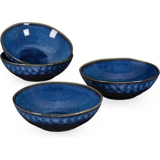 Bols Soupe 22cm Lot 2 Vert Pintocer Lave Vaisselle Assiettes Creuses PintoCer En Grès - Lot De 2 - 22 Cm - Vert - Pour Soupe, Pâtes, Salade Assiettes Soupe Pâtes