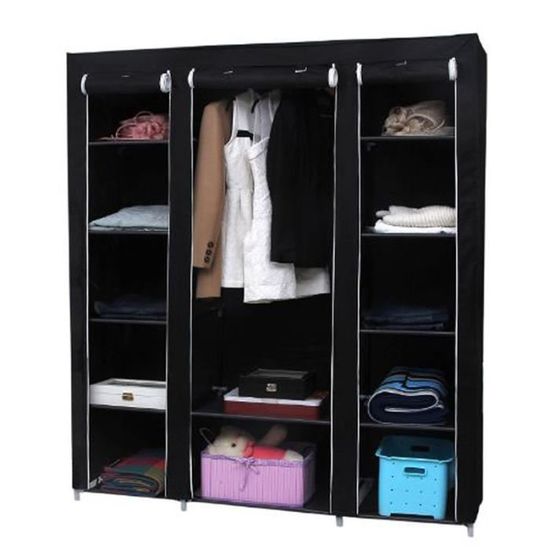 Armoire Penderie Rangement Dressing En Tissu Intissé Penderie Dressing