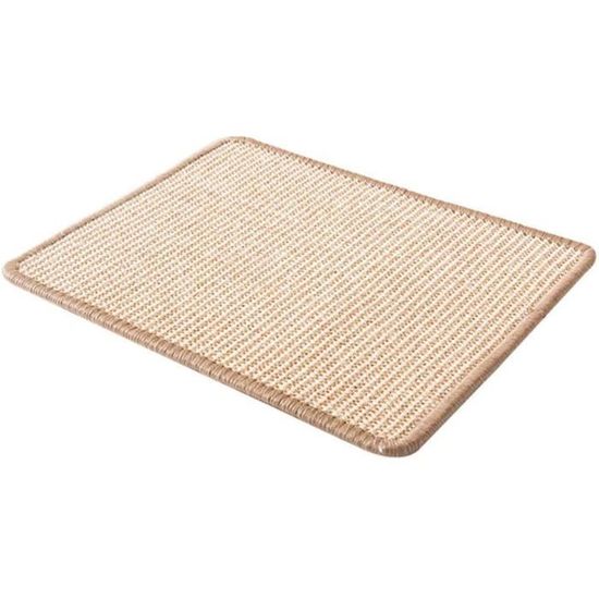 tapis griffoir en sisal naturel antidérapant pour chat - tapis antidérapant pour protéger les tapis et canapés - durable et sûr