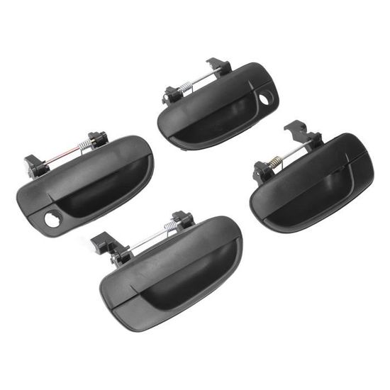 2 Poignées De Porte Intérieures Avant Noires Pour Hyundai Accent 2007-2011 - Neuf