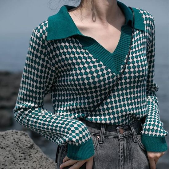 Pull a carreaux vintage on sale