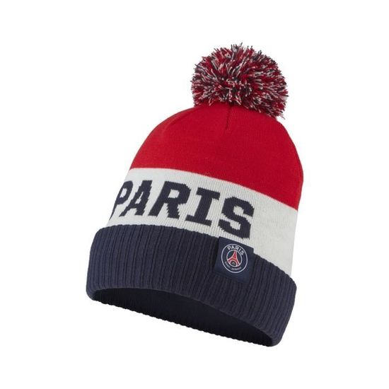 PSG - Bonnet Enfant Officiel à Pompon - Bleu, Rouge aille unique -  Cdiscount Prêt-à-Porter