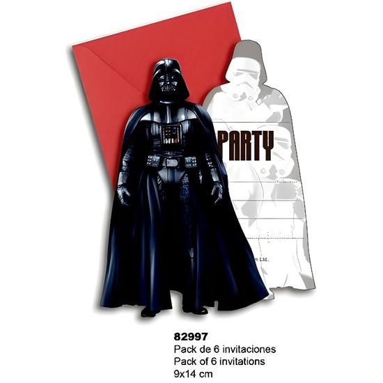6 Cartes D Invitations Star Wars Avec Enveloppes Anniversaire Enfant Disney Cdiscount Beaux Arts Et Loisirs Creatifs