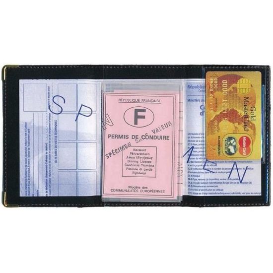 Chef Winner Porte Papier Voiture En Cuir - Organiseur- étui Carte Grise