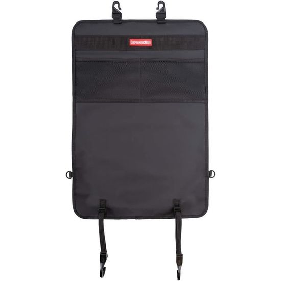 Protections Dossier De Siège Auto (x2) - Imperméables, 3 Poches Filet - 45x60 Cm - Noir
