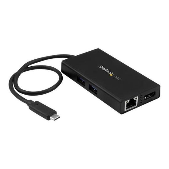 STARTECH.COM Adaptateur multiport USB Type-C pour ordinateur portable - Power Delivery - HDMI 4K - GbE - USB 3.0
