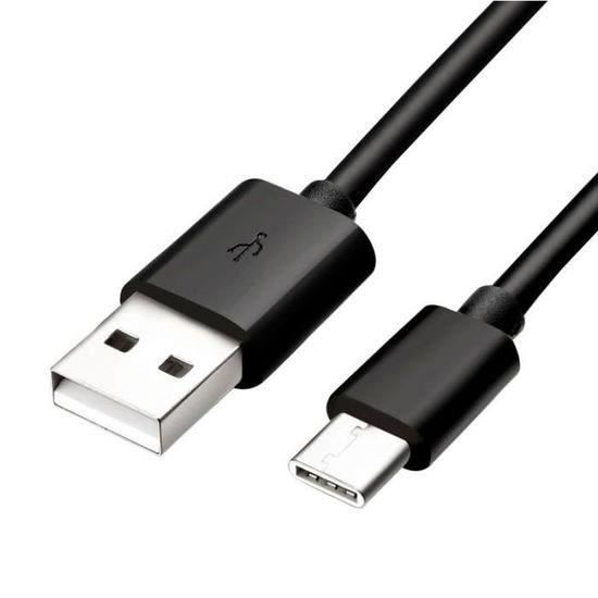 Chargeur pour Samsung Galaxy A02s / A03s / A04s Cable USB-C Data Synchro Type-C Noir 1m