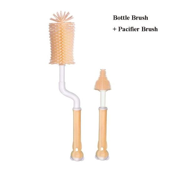 Ensemble 10 En 1 Goupillon Biberon Voyage + Égouttoir - Kit Nettoyage Portable Bébé Sans BPA, Brosse Silicone & Paille, Idéal Maison & Déplacements