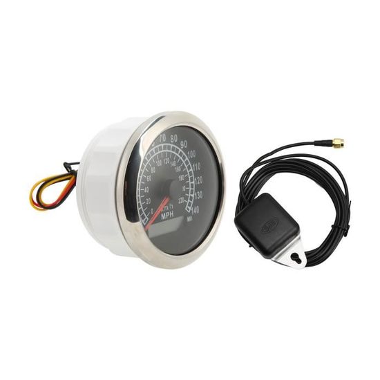 ELING GPS Compteur De Vitesse 200km/h pour Voiture Moto ODO Kilométrage 85mm 12V 24V Étanche