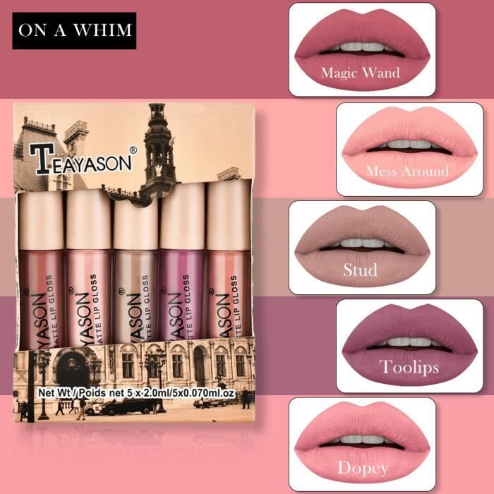 Ensemble de rouge à lèvres Rose Mist Easy To Color Long Lasting Matte Lipstick Beauty 25ml XDD91126686B_0169