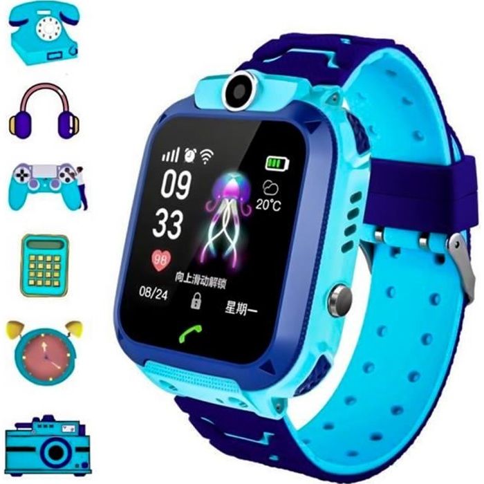 Stillcool® Enfants Montre Intelligent Jeu Tactile Musique Calculatrice Caméra Montre Connectée pour Filles Garçons Kids Cadeaux Bleu