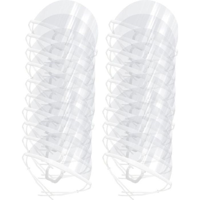 Masque transparent anti-gouttelettes de bouche de visage pour le serveur d'hôtel de restaurant 20PCS blanc_bb014