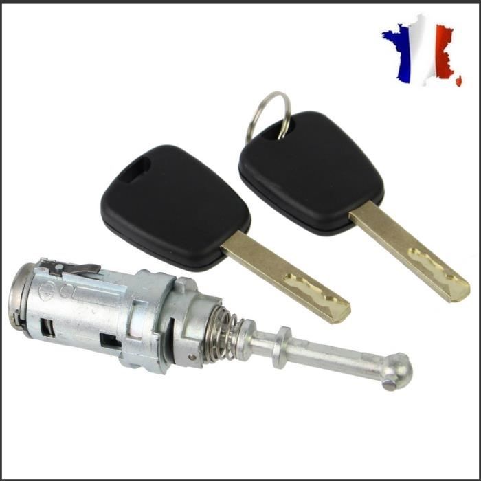 BARILLET POUR CITROEN C3 SERRURE PORTE AVANT GAUCHE + 2 CLES