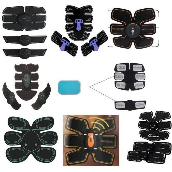 GEL PATCH PAD FEUILLE POUR CEINTURE ABDOMINALE ELECTROSTIMULATION/ UNIVERSEL / 10 PCES