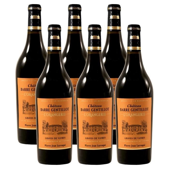 Château Barre Gentillot L'Orangerie 2018 - Graves de Vayres - Vin Rouge - Carton de 6 bouteilles 75cl