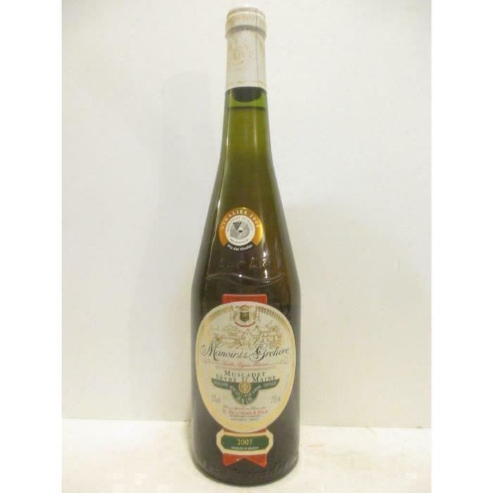 muscadet manoir de la grelière sur lie blanc 2007 - loire - nantais