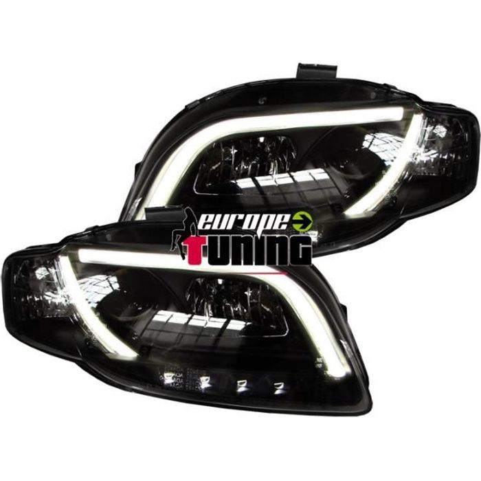 phares design, set AUDI A4, 04-07 cristal/noir SET COMPLET pour: Audi A4 Lim/Avant(8E) 04-07