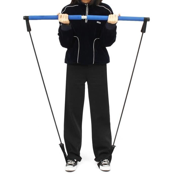 Entraînement léger du corps barre de Pilates bâton de gymnastique Portable élastique 2 boucles de pied fo - HSJSTLDC04394