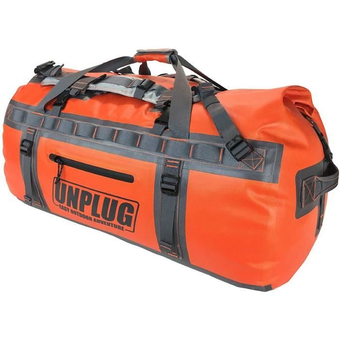 Unplug Sac de Voyage étanche 1680D pour activité Nautique, la Moto, la Chasse, Le Camping, Le Kayak, Le Jet Ski. Permet de Transport