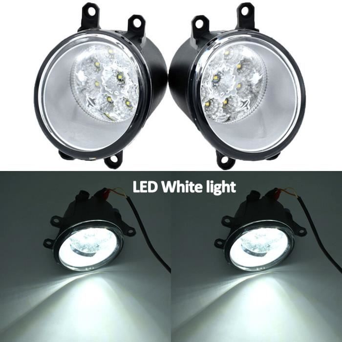 LED-white -2 pièces voiture avant pare chocs halogène antibrouillard LED antibrouillard H11 12V pour T oyota Highlander 2008 2009 20