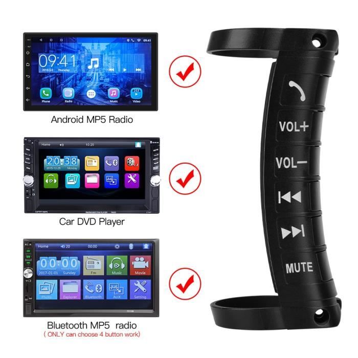 Commande de volant de voiture DVD 2din android fenêtre Bluetooth bouton universel sans fil volant télécommande - Type control