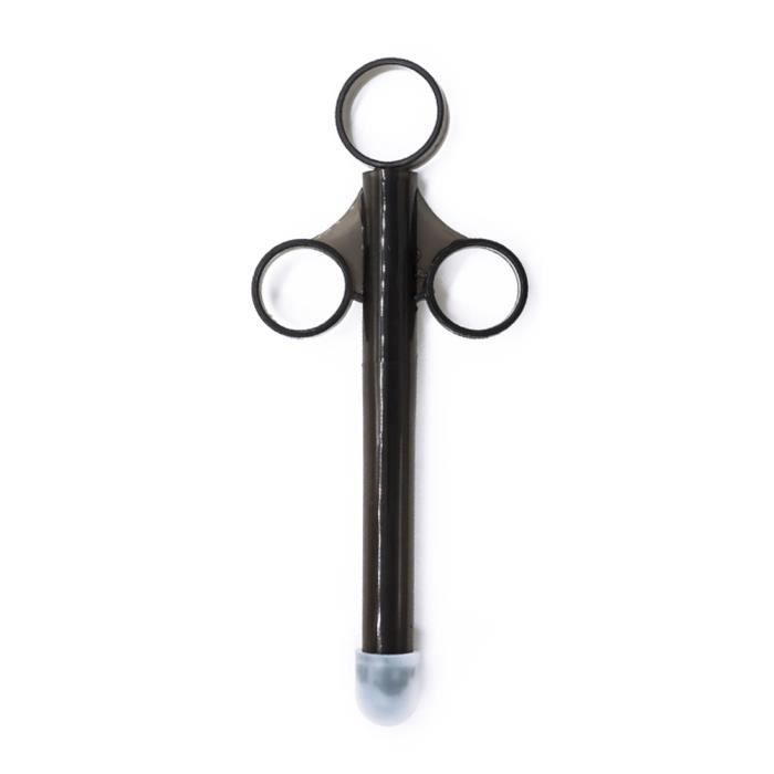 Seringue de lubrifiant vaginale de lavement d'injecteur d'huile de lubrifiant mignon pour des femmes hommes 40 - Type black S