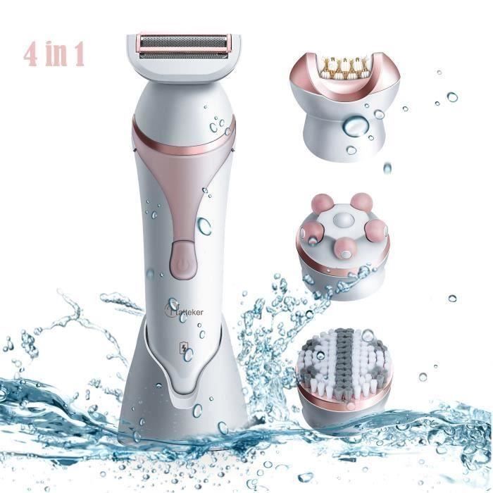 Kemei 4EN1 Épilateur électrique rasoir Tondeuse a femmes Massages Brosse de lavage