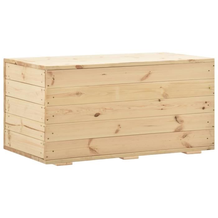Top confort - Coffre de rangement RANGEMENT D'EXTERIEUR - 100x54x50,7 cm Bois de pin massif FLY58222