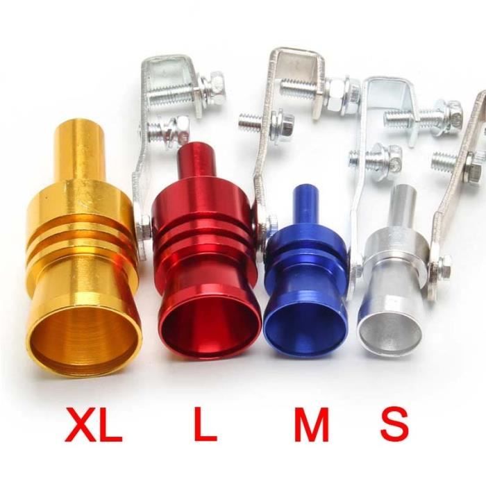 Silencieux et tubes,Simule de sifflet Turbo pour voiture,dispositif universel de Modification de tuyau d'échappement - Type S-yellow