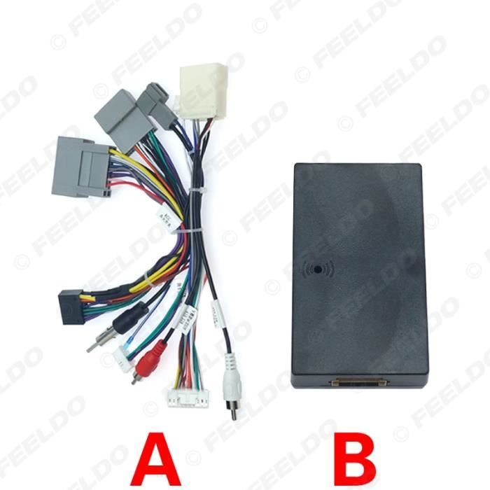 Pièces Auto,LEEWA adaptateur Calbe Android Power Lecteur CD d'autoradio, avec boîte Canbus, pour Honda Civic CRV Media, - Type A B
