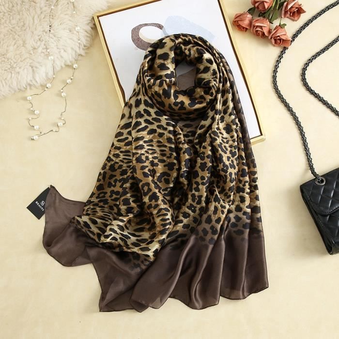 foulard plage,Van Gogh – Foulard en soie pour Femme, écharpe de marque de luxe, imprimé Floral abricot, Hijab, - Type XC05-L180cm