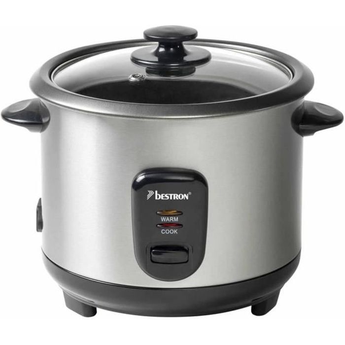 Bestron Cuiseur à riz ARC100 Acier inoxydable 400 W 1 L