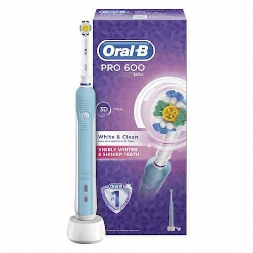 Oral-B Pro 600 3D White Brosse à Dents Électrique Braun