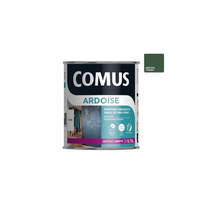 Comus - Peinture ARDOISE mat-velouté 0,75L Vert 693 - 12897