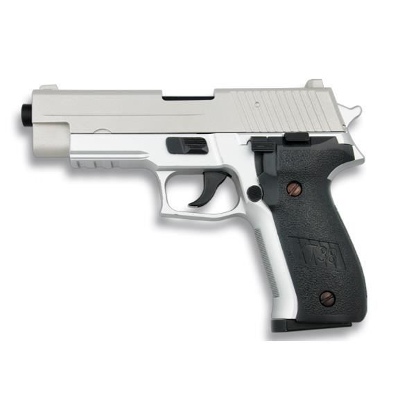 Pistolet à ressort série métallique Airsoft couleur argent 770g Calibre 6 mm Puissance 75 m/s 3553333