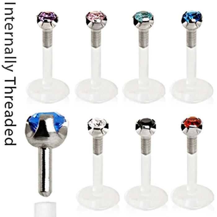 Piercing Labret BioFlex Gemme (Violet)