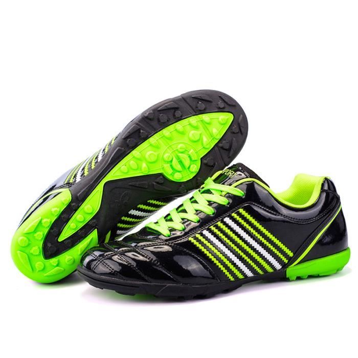 Chaussures De Football Mixte Enfants Adultes Légères Antidérapantes Basses Chaussures De Sport Rayées En Plein Air Homme Garçon