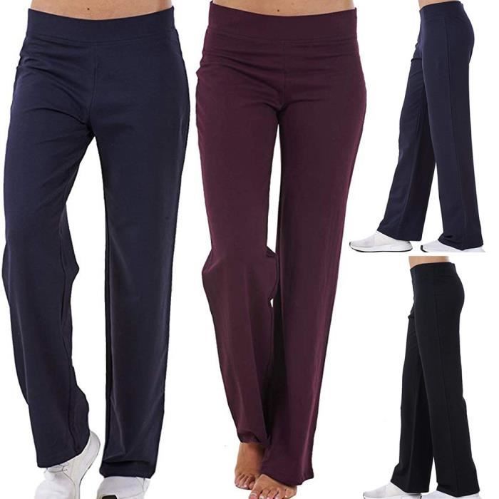 Pantalon de survêtement extensible pour femme Pantalon de sport Contrôle du ventre Course à pied
