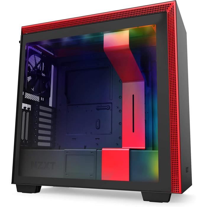 NZXT H710i - Boitier PC Gaming Moyenne Tour ATX - Port I/O USB Type-C en Facade - Panneau Lateral a Degagement Rapide - Monta