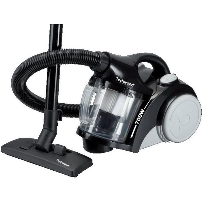 TECHWOOD Aspirateur sans sac Eco Erp II TAS-176 - 700 W - Noir et gris