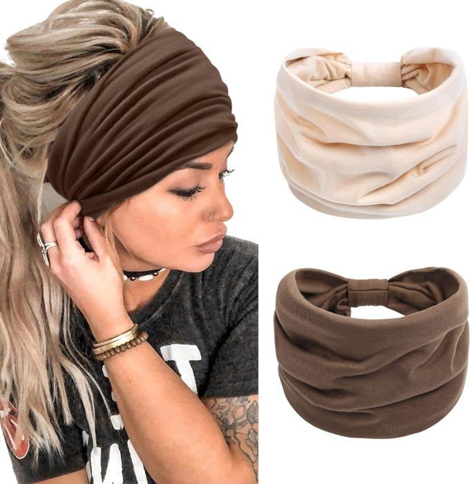 Bandeaux Cheveux Tumurup - Lot De 7 Bandeaux Élastiques Femme - Sport, Yoga, Déco - Antidérapants Et Absorbants