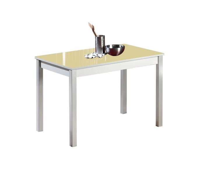table cuisine avec ou sans chaise astimesa - 1 - table de cuisine, metal, beige, 80x40cm