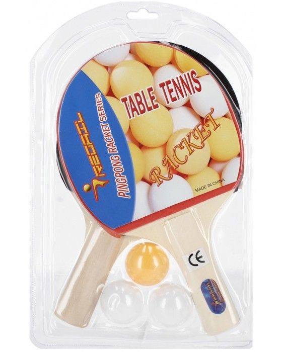 JurciCat Set De Raquettes De Ping-Pong Avec 2 Raquettes, 3 Balles Et Sac De Transport - Intérieur & Extérieur