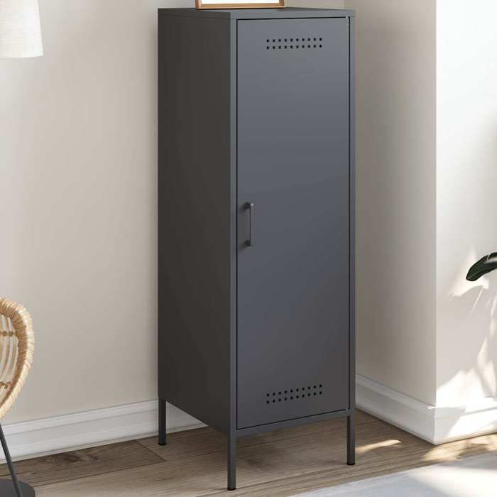 vidaXL Buffet haut anthracite 36x39x113 cm acier buffet placard armoire latérale armoire armoire de rangement armoire 843008